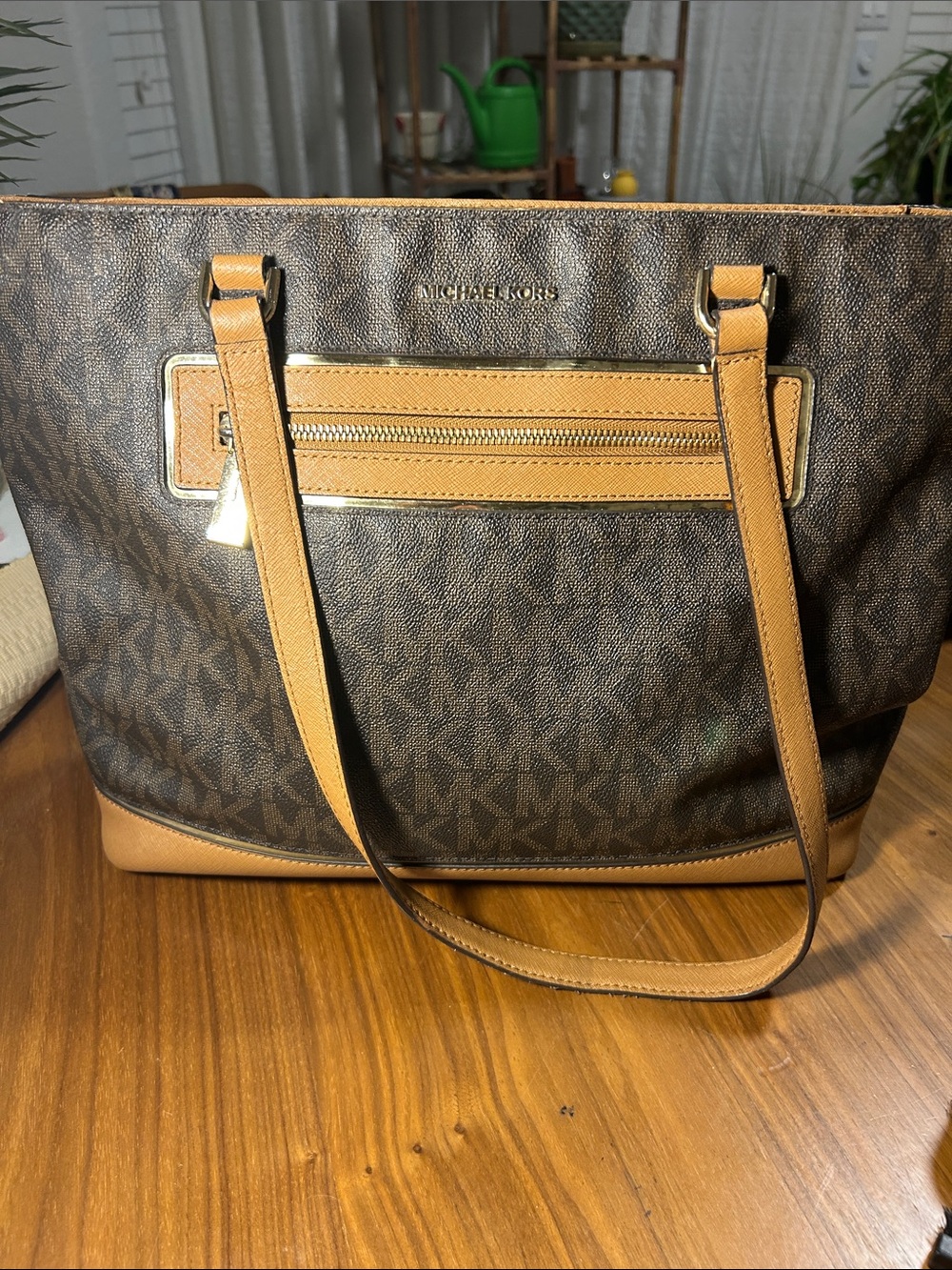 Michael Kors Brown & Tan Signature Tote